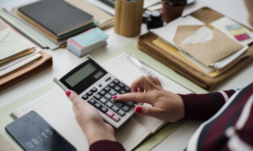 Woman accountant working on the desk